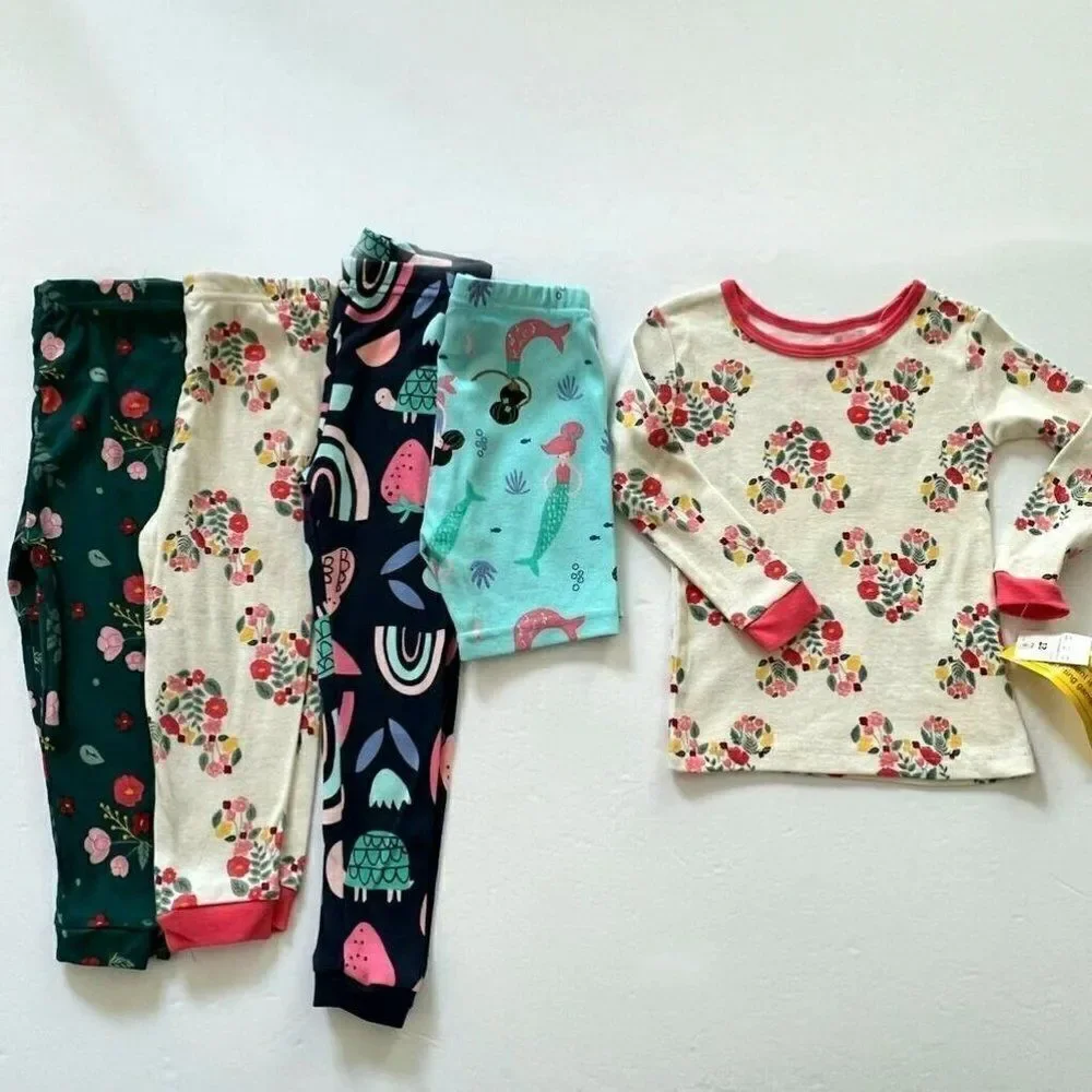NWOT - 5pc Toddler's Girls - 2T - Mix‎ Match Pajama Tops And Bottoms